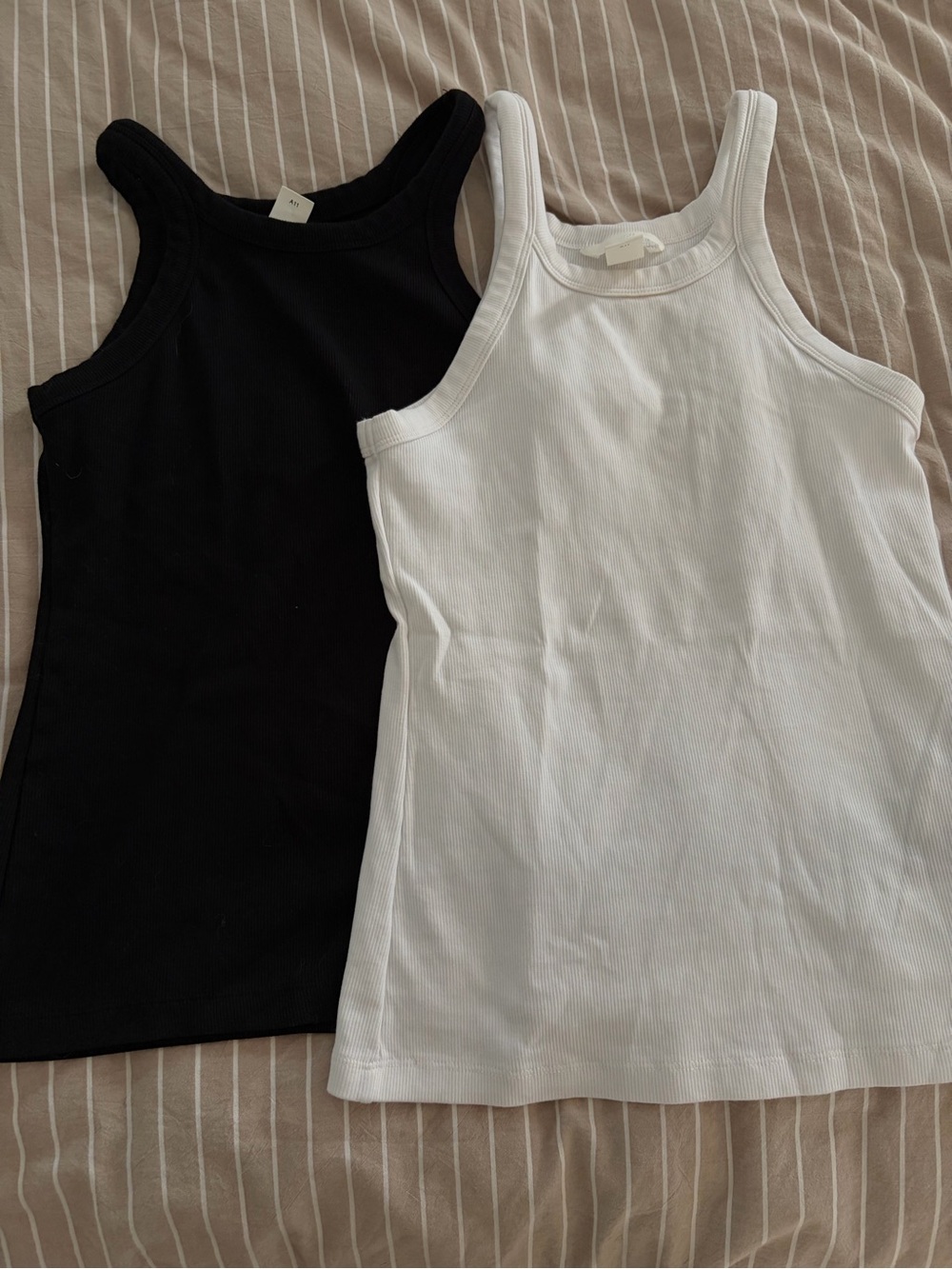 Ribbed Tank Tops - Black & White